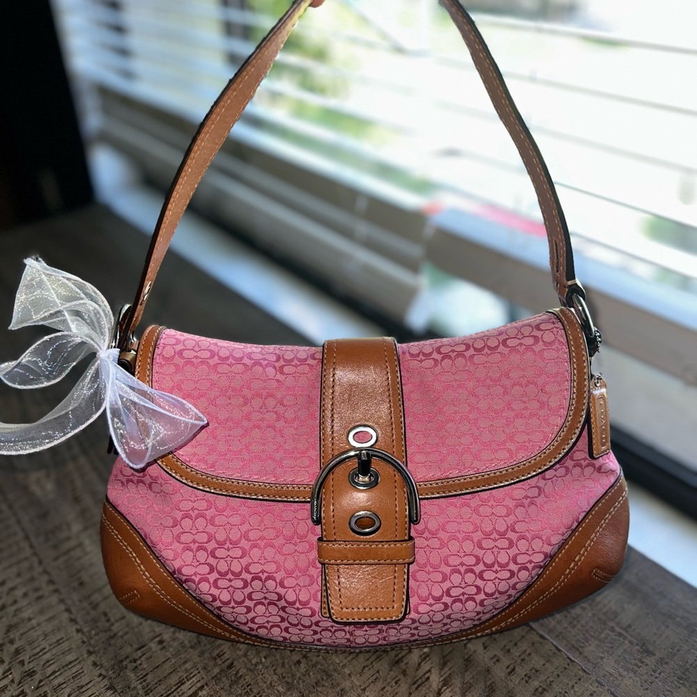 Coach Y2K Vintage Pink jacquard soho